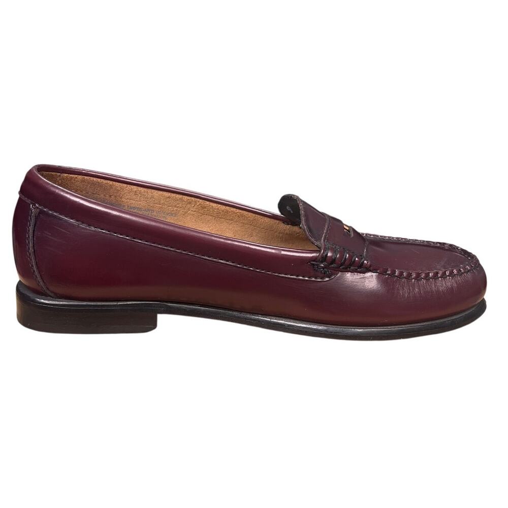 G.H.Bass Women's Wayfarer Weejuns Burgundy Penny Loafers Size US 9 - Picture 4 of 11